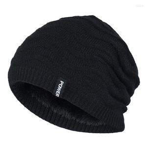 Basker Power Etikett Vinterhattar för män Kvinnor Design Lägg till pälsfodrad varm skidbeanie stickad hatt högkvalitativ motorhuven unisex