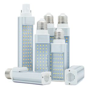 12W E26 Cold white 6500K 110V 9W Equivalent LED PL Lamp Rotatable G24-2 Base Horizontal Retrofit Plug-in Ceiling LED Bulbs usalight
