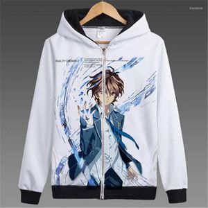 Hoodies masculinos 2023 Hero Catcher Anime Guilty Crown Capuz Casaco de Autumn Coat