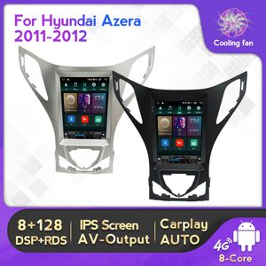 Автомобильный dvd-радио Мультимедийный плеер Android 11 для Hyundai Azera 2011 2012 Tesla Style Carplay GPS-навигатор Головное устройство Стерео 2din BT