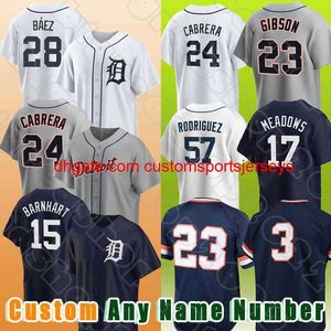 Stich 28 Javier Baez Baseball Miguel Cabrera Kirk Gibson Trikots Tucker Barnhart Austin Meadows Jonathan Schoop Eric Haase Zack Short Willi Castro Victor Reyes