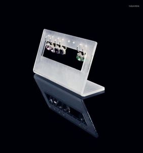 Smyckespåsar 3 datorer Elegant akryl frostade örhängen Display Stand Holder Rack