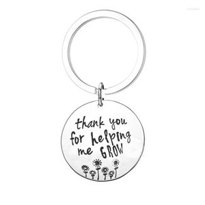 Schlüsselanhänger „Thank You For Help Me Grow“ Schlüsselanhänger aus Edelstahl für Lehrer und Weihnachtsgeschenke