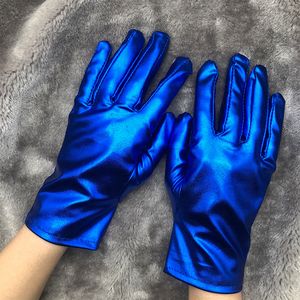 3Set/Pack Party Supplies Shining Metallic Yarn Cosplay Gloves Short Women's Halloween Sexig middag Performance Wedding Gloves