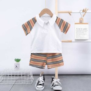 Sets Summer Children stripe Clothes M To Years Sports For Girl Boy TShirts and Shorts Piece Set Kids Baby Toddler Clothing