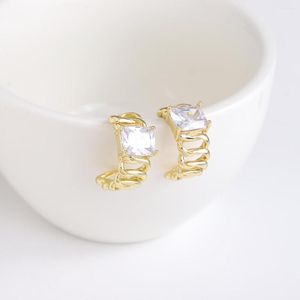 Kolczyki obręcze Lifefontier Złoty Kolor łańcuch kryształki kolczyki dla kobiet 2023 Minimalistyczne Cyrkon Cyrcon Prezenty biżuterii