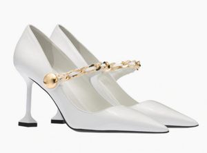 Элегантные женские дизайнерские обувь блестящая металлическая сеть сандалии сандалии белые стили высокие каблуки