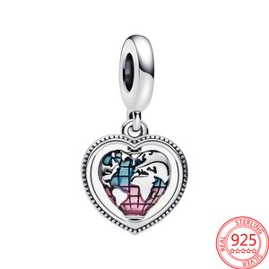 Real 925 Sterling Silver 분리 가능한 우정 매력적 구슬, 새로운 퍼즐 매력 펜던트는 원래 판도라 팔찌에 적합합니다.