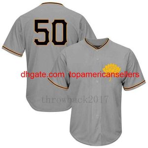 Maglie da baseball personalizzate negozio di baseball Maglia commemorativa Lotus No50 Panno da ricamo squisito Assorbimento del sudore traspirante