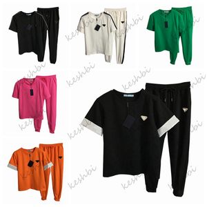 Tracksuit Women Casual Short Sleeves Sweatpant Suits Designer Fashion Jogging Suit 2 Piece Set Sportwear