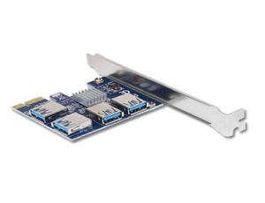 Power Tool Ustawia PCIE od jednego do czterech interfejsu USB30 Rozszerzenie karty multiplora Adapter Hub dla górnictwa Urządzenia BTC1808394