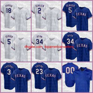 Maglie da baseball personalizzate Jersey Nolan Ryan Corey Seager Marcus Semien Eli White Willie Calhoun Mitch Garver Jonah Heim Nath