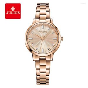 Wristwatches Julius Brand Women Quartz Watch Fashion Casual Stainless Steel Bracelet Dress Clock GiftsWristwatches Iris22