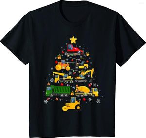 Herren T-Shirts Konstruktion Bagger Weihnachtsbaum für Jungen Mädchen Kleinkind T-Shirt
