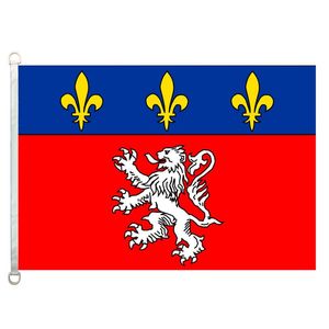 Lyon Flag Banner 3X5FT-90x150cm 100% Polyester 110gsm Warp Knitted Fabric Outdoor Flag207x