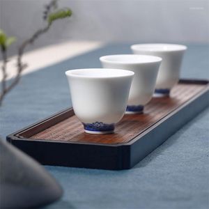 Bardak Saucers Jingdezhen Antika Mavi ve Beyaz Porselen Çay Çarı Yaratıcı Seramik Küçük Çay Kase İçecek Ofis Kahve Kupası