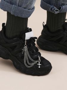 Fußkettchen Damen Individualität Mode Stereoskopische Kreuzkette Schuhe Retro Kreativität Vielseitig Fußverzierung