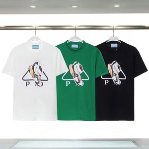 2023 Erkek T Shirt Milan Marka Tasarımcısı Erkekler İçin Kadın Gömlek Moda Ön ve Arka Logo Tshirt Mektuplar Sıradan Yaz Kısa Kollu Adam Tee Kadın Giyim