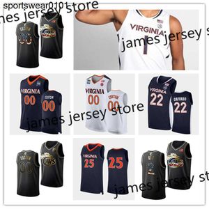 2022 NCAA Custom UVA Virginia Stitched College Basketball Jersey 0 Joey Kagel 64 Jack Keenan 88 Zack Kindel 9 Coen King 37 Darren 87 Mike