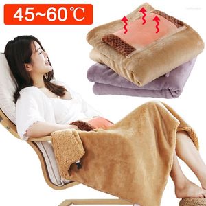 Blankets USB Electric Blanket Flannel Thicker Heater Bed Warmer Machine Washable Thermostat Heating Mat For Home Office 60 80cm