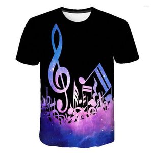 Männer T Shirts 2023 Flamme T-shirt Männer Musik T-shirts 3d Gitarre T-shirts Casual Note Drucken Kleidung Kurzarm