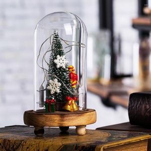 Dekoracje świąteczne Pine Model Przyciągający wzrok Znakomity Festiwal Festiwalu Led Led Fairy Light Glass Christmas Cedar Ornament do domu