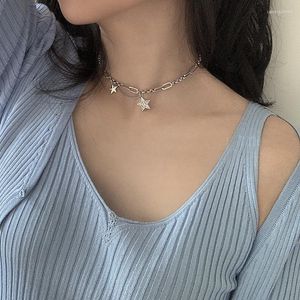 Chains Handmade Vintage Fashion Mutil-layer Star Necklace Silver Color Thick Hip Hop Jewelry For Women Men Gifts