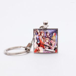 Kreki 26 stylów anime bang marzenie! Klapa ARISA ICHIGAYA Backpack Klucz Uchwyt Glass Dome Cabochon Rimi Ushigome Keyring Jewelry