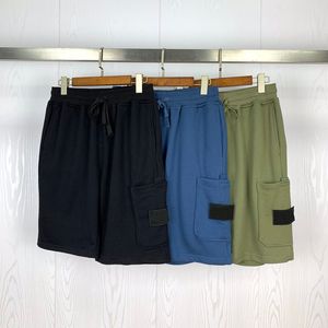 Brand men's topstoney shorts basic classic embroidered badge single pocket shorts fashion cotton five-point pants size M-2XL