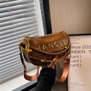 Cheap Purses Clearance 60% Off Advanced texture Women's autumn and winter fashion versatile wide strap single shoulder messenger bag casual dumpling