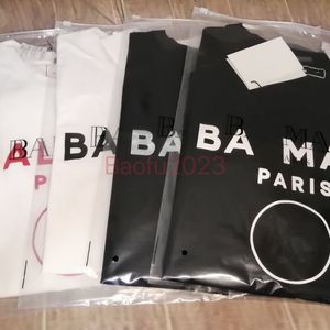 Digner Summer Port Fashion Balman Classic maniche corte Paris T-shirt stampata da uomo e da donna T-shirt larghe High Street