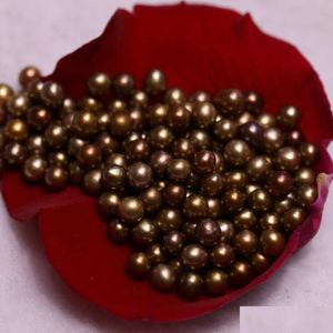 Pearl Wholesale High Luster 3A Loose Round Mini 34Mm Freshwater Pearls Dyed Color For Jewelry Diy Drop Delivery 202 Dhenw