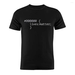 Erkekler T Shirt Pamuk Unisex Shirt Black Lives Matter Komik Programcı Geliştirici Silhouette Artwork Hediye Tee