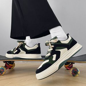 Kleid Schuhe Skateboard Männer Mode Designer Casual für Herbst Zweifarbige Schnürung Flache s Sneakers Schule Paar Schuhe 230213