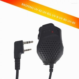 Walkie Talkie 2PCS Hand Microphone Handheld MIC Shoulder Speaker For Baofeng UV82 UVB2 Two Way Radio With Double PKey