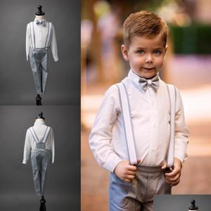 Boy's Formal Wear Boys Suits voor s maat 214 pak feest vlinderdas vest rompers kinderen drop levering evenementen dhjbz