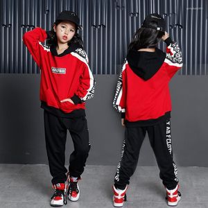 Scene Wear Kids Hip Hop Outfits Pullover Hoodie Sweatshirt Topps Jogger Pants Boys Girls Jazz Dance Costumes Ballroom Dancing Clothes