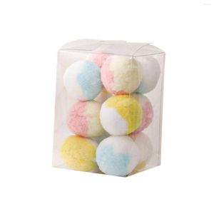 Cat Toys 12x Colorful Toy Balls Interactive Plush Accompany Activity Playing