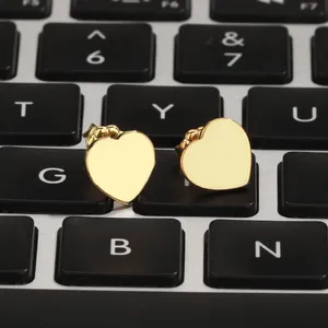 high end fashion jewelry classic earrings Heart shaped earrings design earrings titanium steel gold plated crafts never fade Christmas giftS