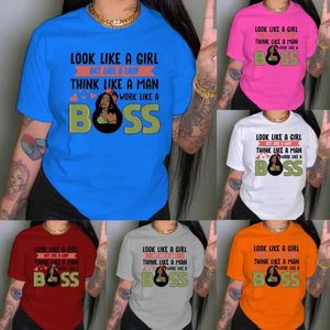 Plus storlekar S-5XL Women T Shirt Designer 2023 Nya bokstäver mönster tryckt rund hals kort ärm t-shirt 6 färger