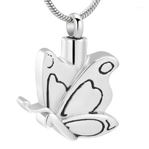 Pendanthalsband XWJ10068 Säljer design Flying Butterfly Charm rostfritt stål Cremation Urn Necklace Women Accessories Jewelry1