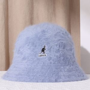 Wide Brim Hats Bucket Hats women's winter Bucket hat for girls Solid color rabbit fur sautumn and fashion Fur panama hip hop hat cap 230211