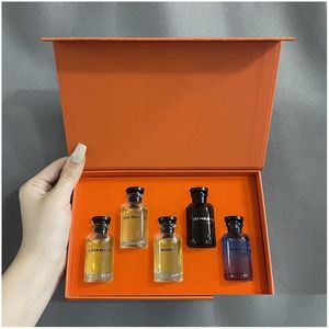 Anti-Perspirant Deodorant Per Set For Woman Fragrance 10Ml 5 Pieces Suit Edp Top Quality Different Smell Perfect Present With Gift B Dhbsx