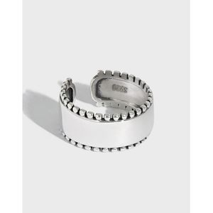 Ringas de cluster Real 925 Sterling Silver Moldes largura para mulheres jóias finas Acessórios para festas de casamento de mulheres elegantes