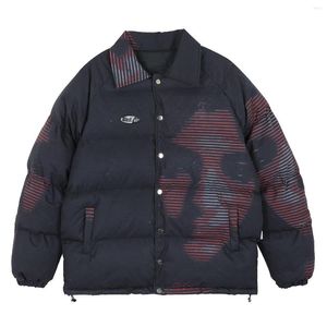 Männer Unten LACIBLE 2023 Hip Hop Dicke Parka Jacke Männer Streetwear Mädchen Druck Mäntel Winter Harajuku Windjacke Outwear Schwarz