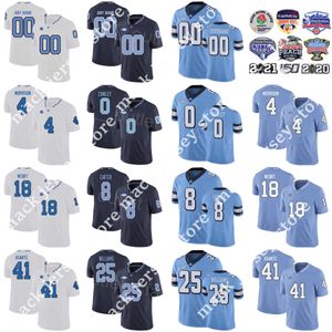 NCAAカレッジノースカロライナタールヒールズフットボール25 Javonte Williams Jersey 8 Michael Carter 18 Bryson Nesbit 0 Jaqurious Conley 7 Eugene