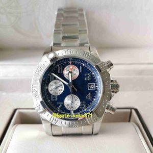 BLS V2 Men Watches A13381111C1A1 43mm Chronograph Blue Dial Sapphire Rostfritt stål 7750 rörelse Automatisk mekaniska män Titta på armbandsur