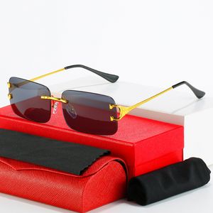 Mens designer sunglasses luxury sunglasses rimless sunglasses for women Gold Frameless Retro Classic Goggles 7 Colors Available sunglass carti glasses