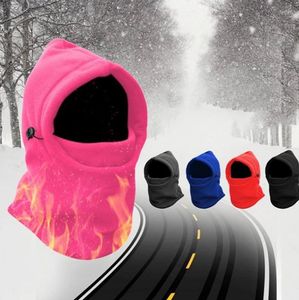 Berets Winter Outdoor Sports Reitmesselhut Verstellbarer Kapuze und Samt Ski Full Face Mask Herren und Frauen Balaclava