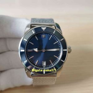 Perfect quality BLS v2 men watches AB2010161C1A1 42mm blue dial Stainless Ceramic Back transparent Automatic mechanical mens watch wristwatches